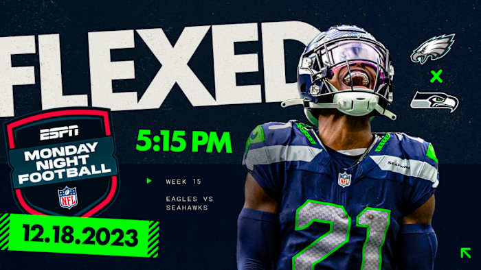 Patriots-Chiefs, make way for Eagles-Seahawks in Week 15 on MNF.